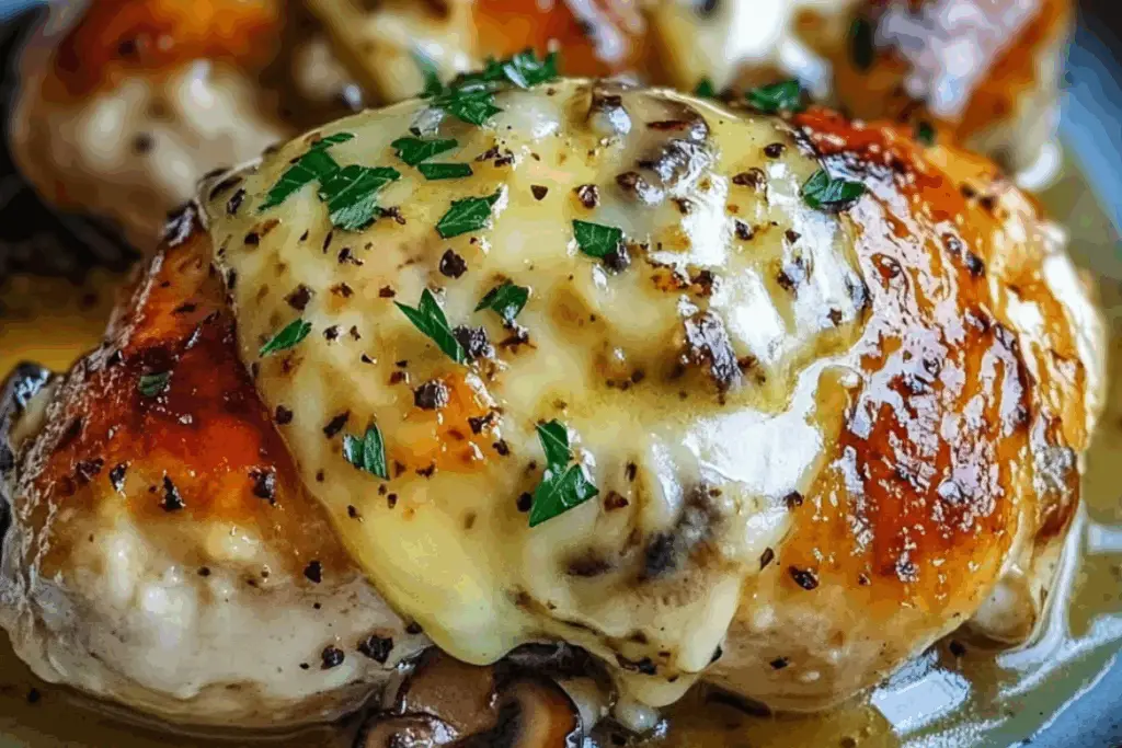 Cheesy Garlic Butter Mushroom Stuffed Chicken that’s Sure to Impress