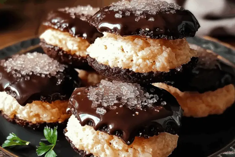Elsa’s Chocolate Dipped Macaroons