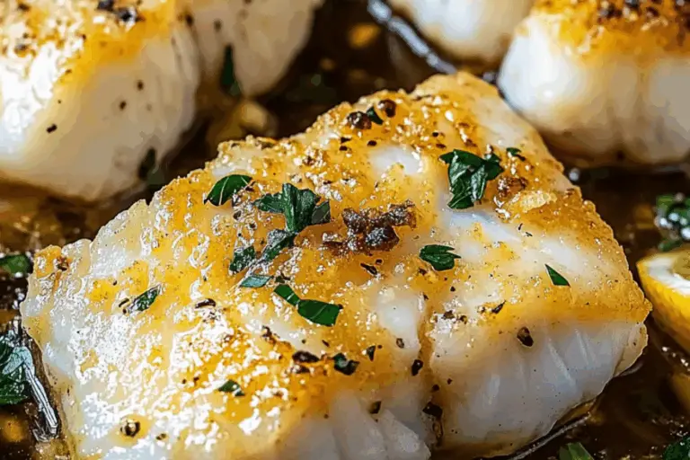 Golden Baked Cod with Zesty Lemon & Garlic Butter