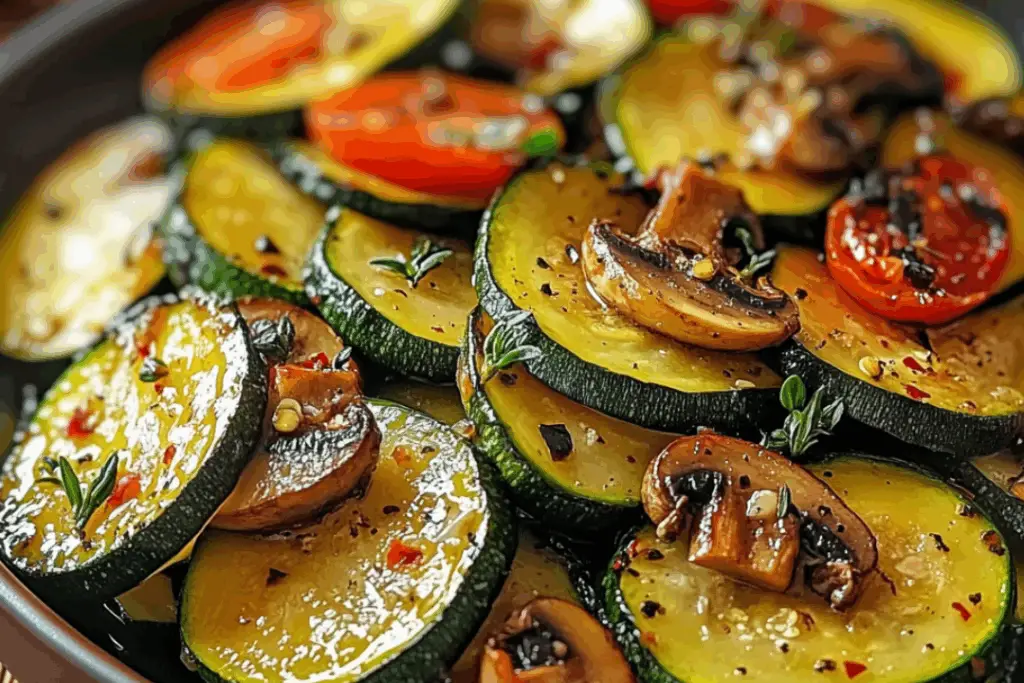 Sautéed Zucchini with Mushrooms and Tomatoes