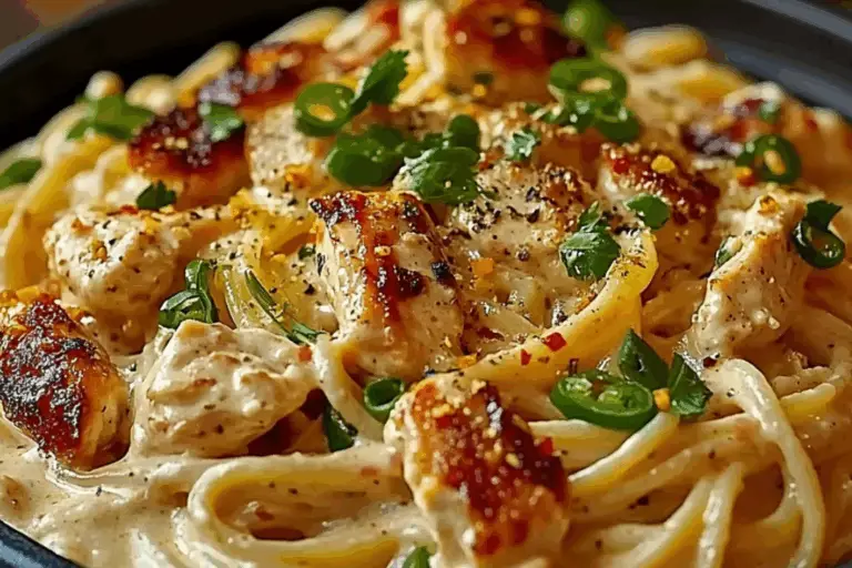 CREAMY JALAPEÑO POPPER CHICKEN SPAGHETTI