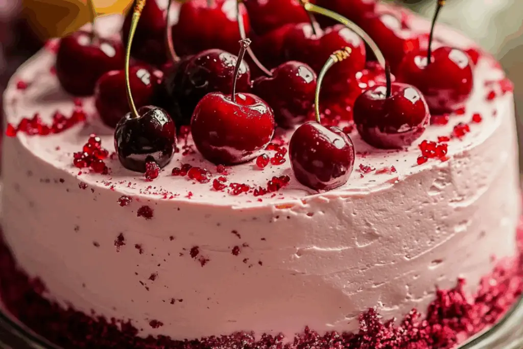 Cherry Cake with Cherry Cream Cheese Frosting