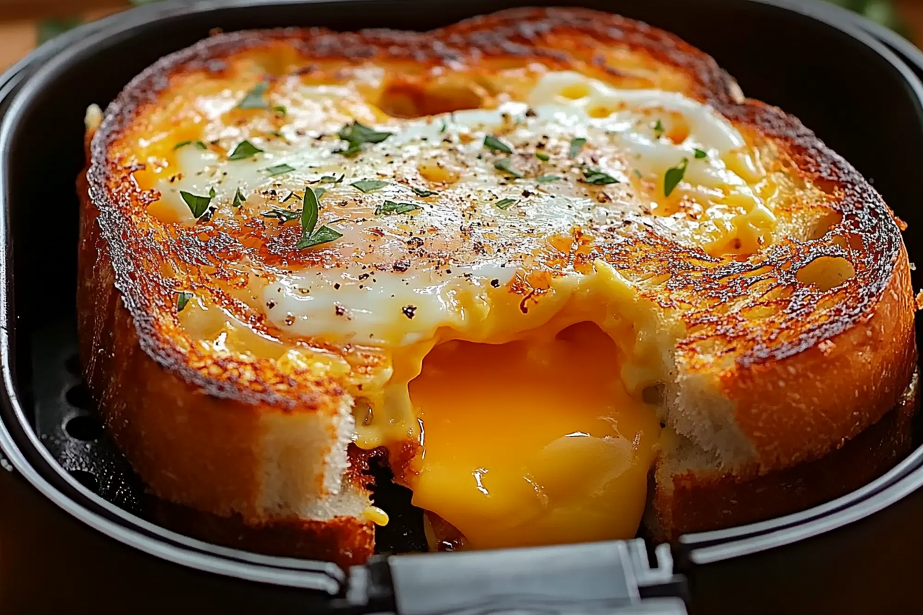 Air Fryer Cheesy Egg Toast