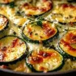Baked zucchini cheese