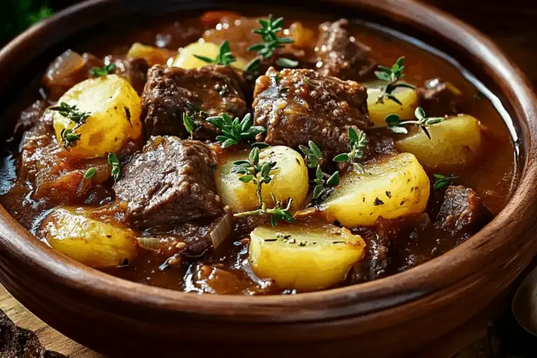 Beef Stew with Potato Topping