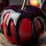 Black Poison Swirl Candy Apples