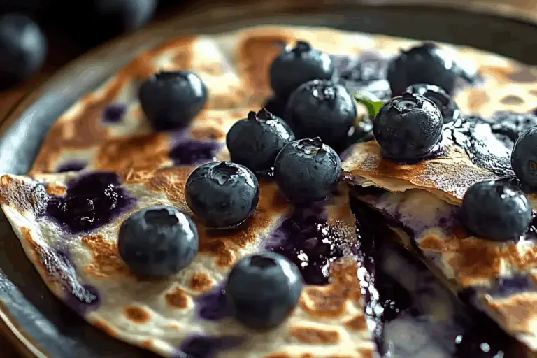 Blueberry Breakfast Quesadilla