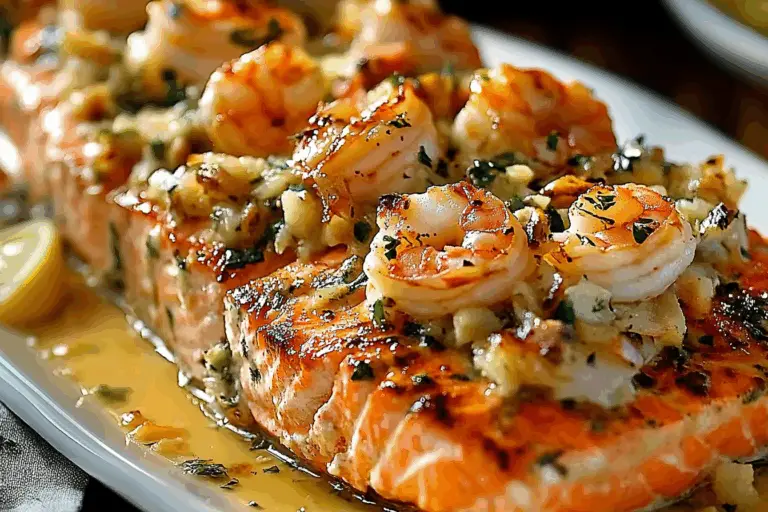 Crab & Shrimp Stuffed Salmon