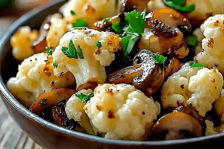 Garlic Mushrooms Cauliflower Skillet
