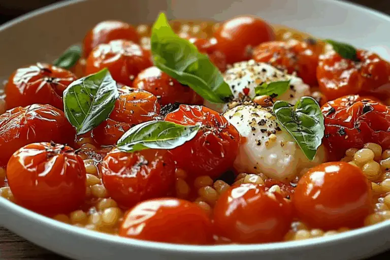 Roasted Tomato & Stracciatella Acini di Pepe Recipe