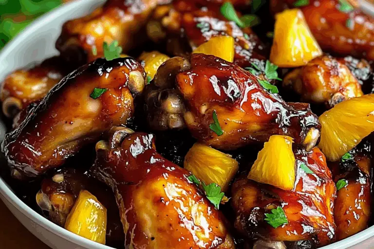 Brown Sugar Pineapple Wings Chicken