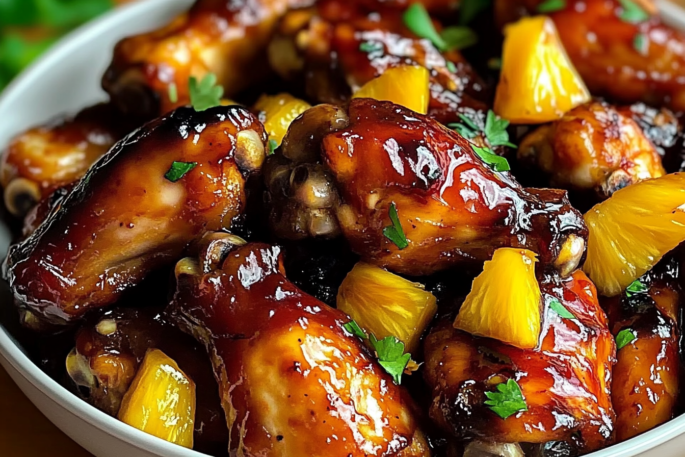 Brown Sugar Pineapple Wings Chicken