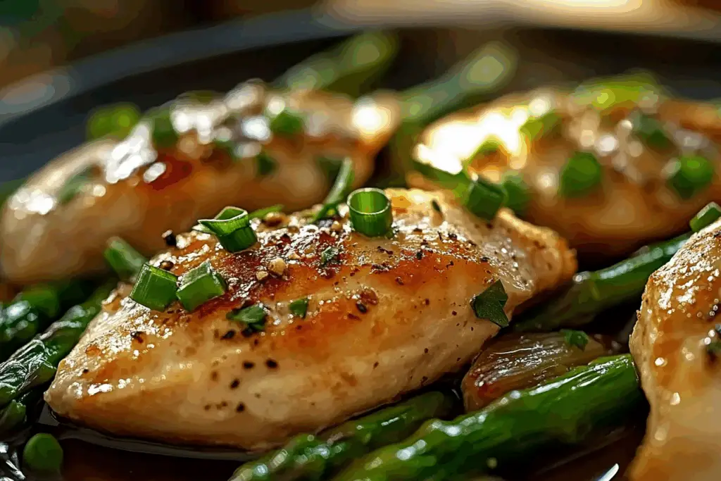 Caesar Chicken with Asparagus