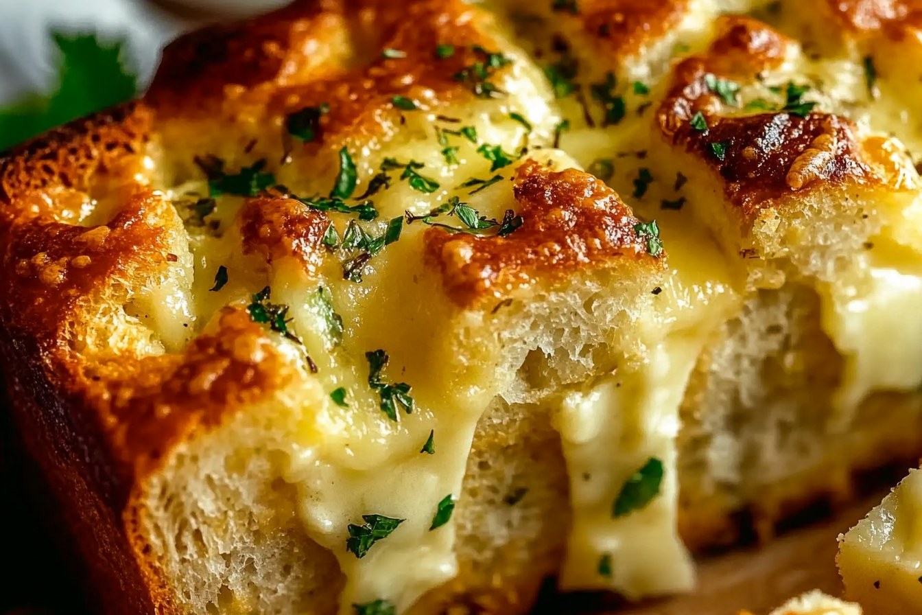 Cheese, Herb & Garlic Quick Bread (No Yeast)