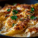 Cheesy Garlic Parmesan Chicken Pasta Skillet