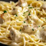 Cheesy Garlic Parmesan Chicken Spaghetti