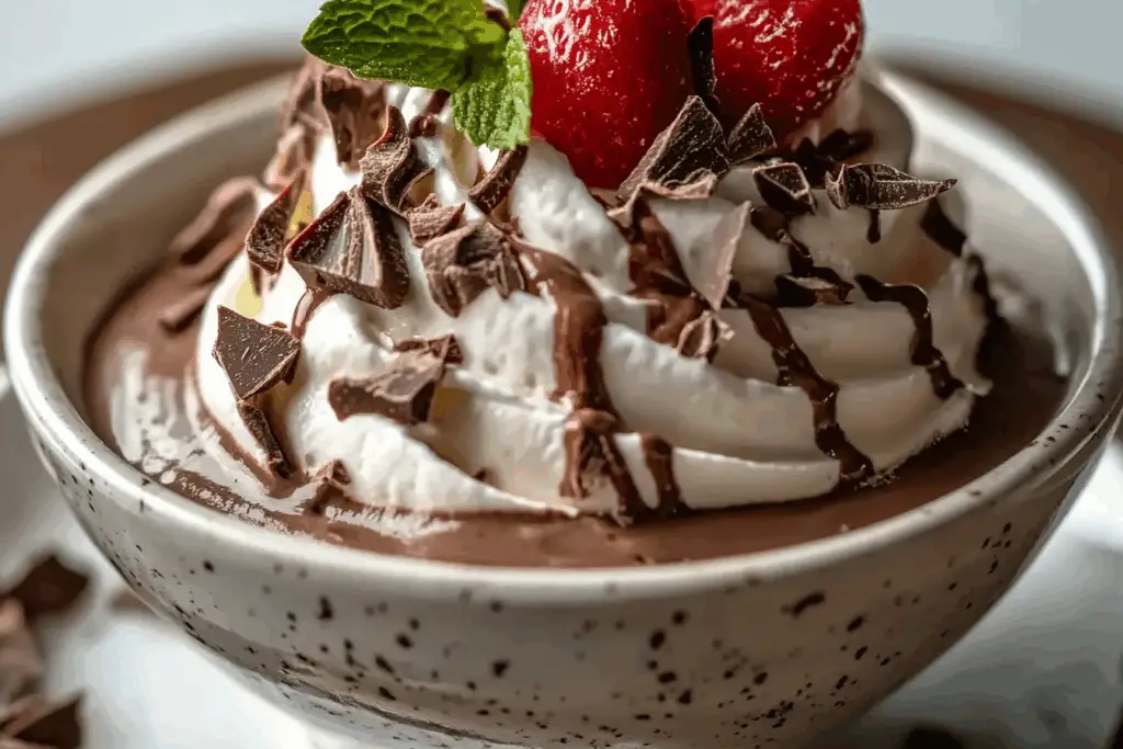 Chocolate Stabilized Whipped Cream
