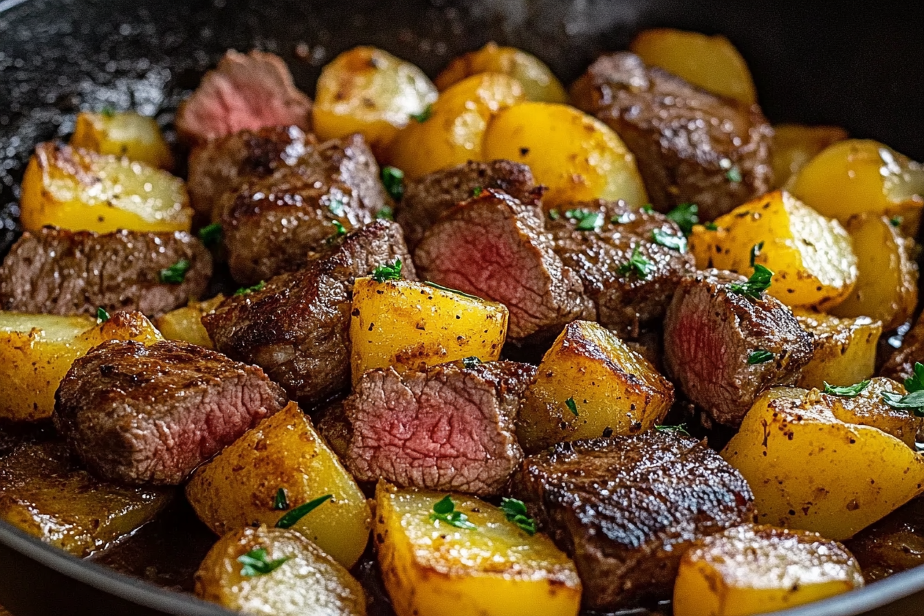 Cowboy Butter Steak & Potato Skillet
