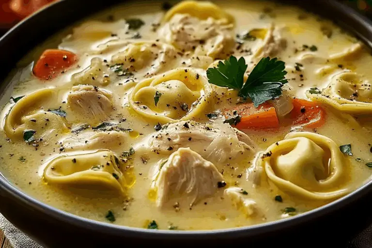 Creamy Chicken Tortellini Soup