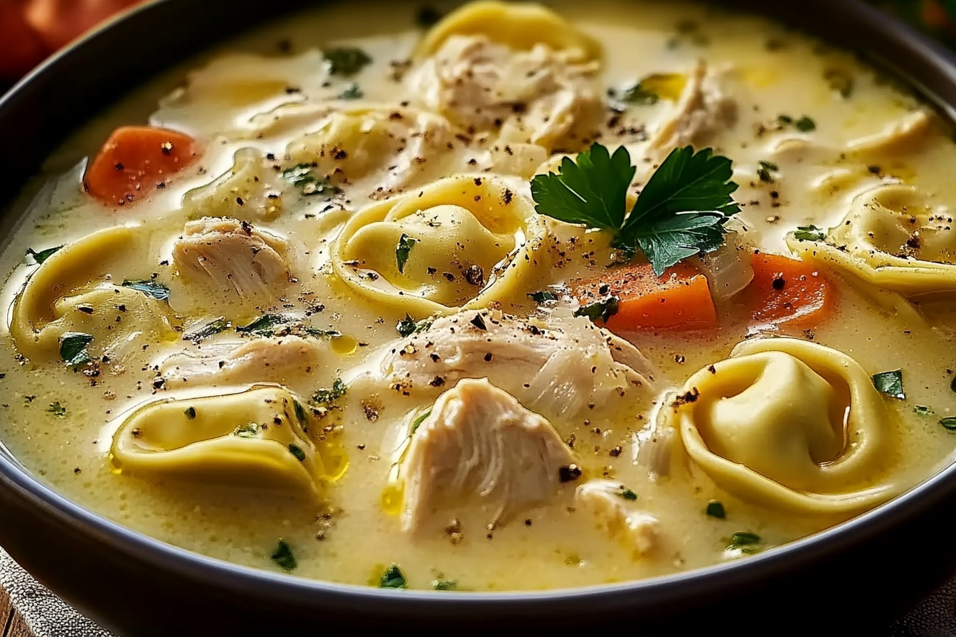 Creamy Chicken Tortellini Soup