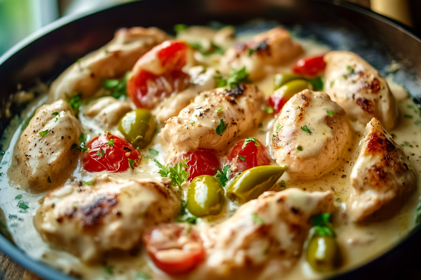 Creamy Pepperoncini Chicken Skillet