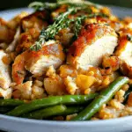 Crock Pot Chicken and Stuffing with Green Beans