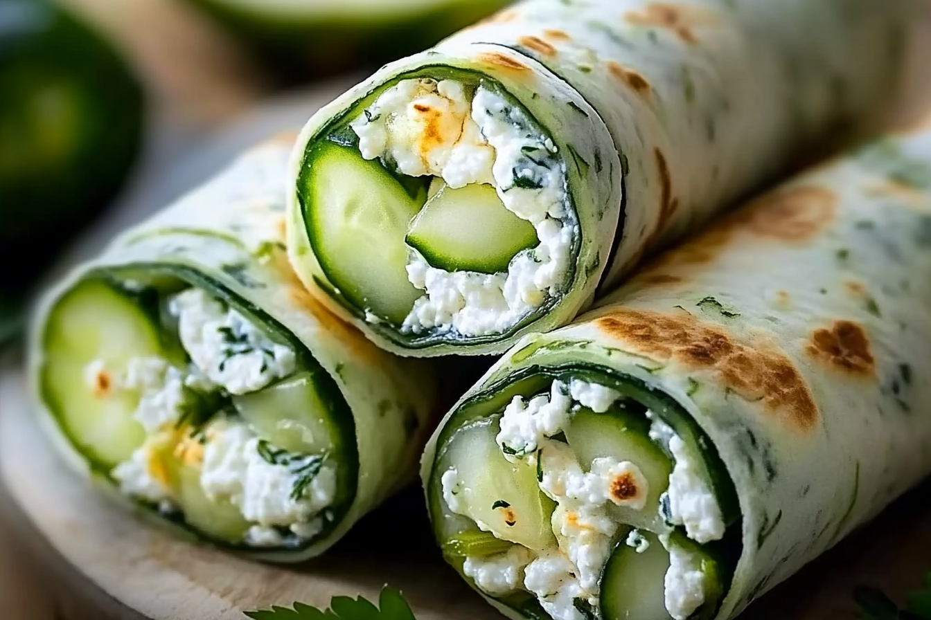 Cucumber Cottage Cheese Wraps