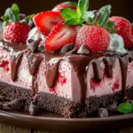 Decadent Strawberry Chocolate Fantasy Ice Cream Cake