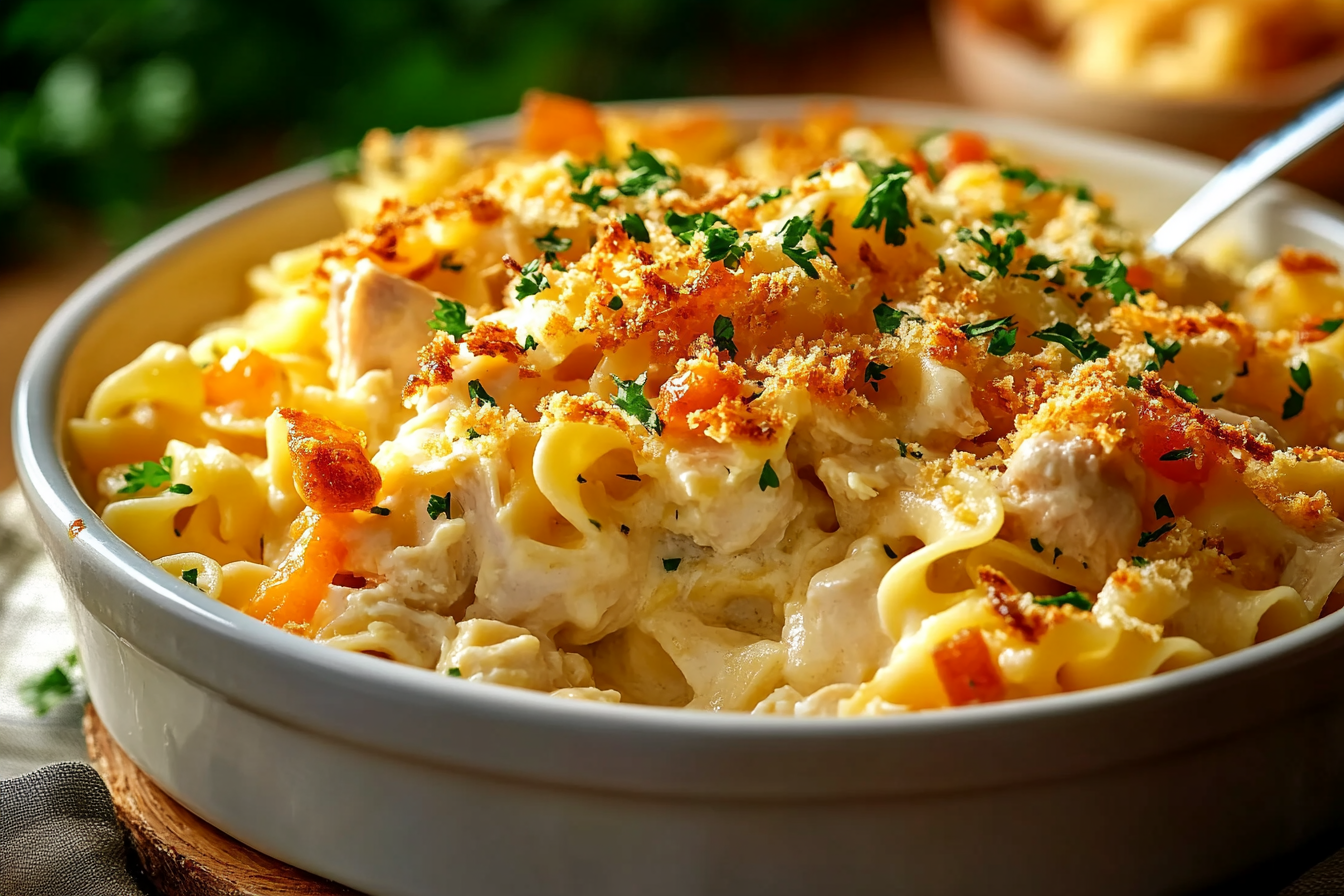 Dolly’s Cozy Chicken Noodle Casserole