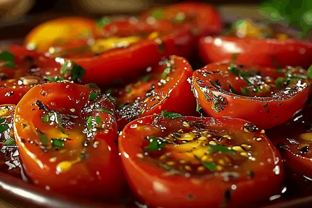 Easy Marinated Tomatoes (Serves 4):