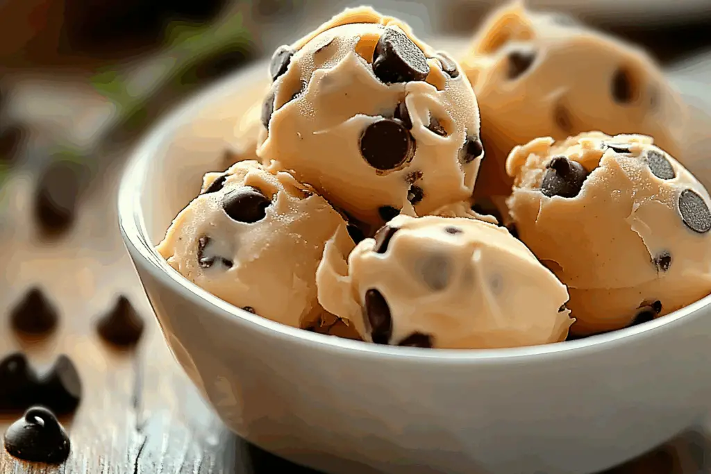 Frozen Greek Yogurt Peanut Butter Bites with Chocolate Chips