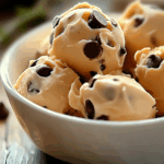 Frozen Greek Yogurt Peanut Butter Bites with Chocolate Chips