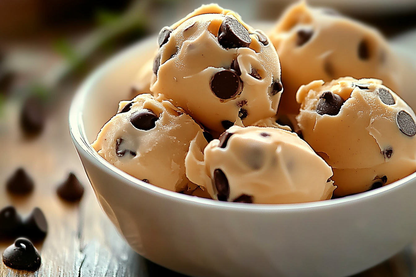 Frozen Greek Yogurt Peanut Butter Bites with Chocolate Chips
