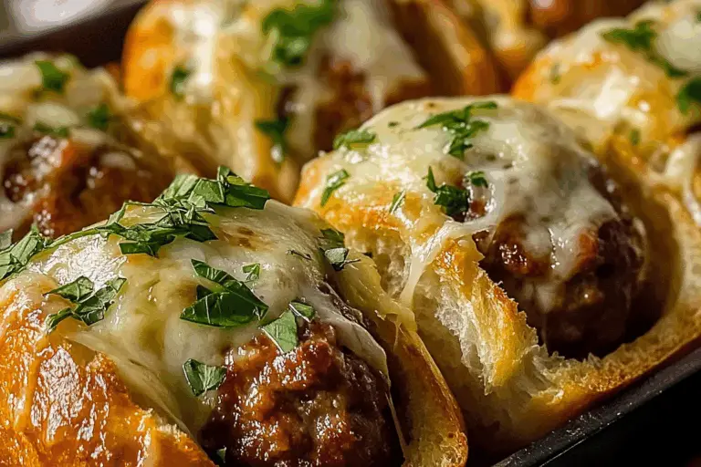 Garlic Bread Meatball Sandwiches