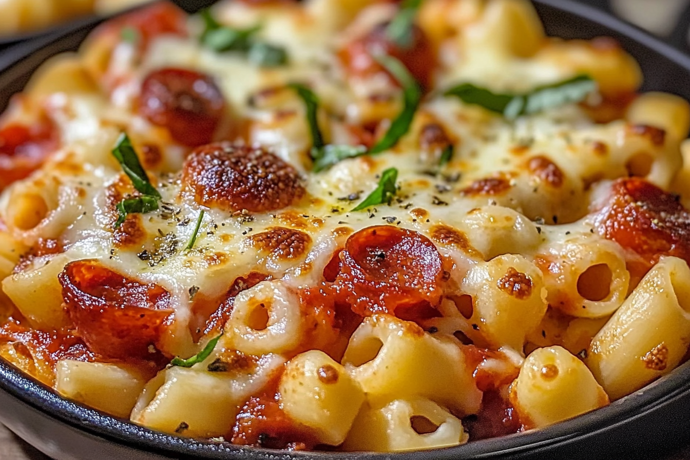 Garlic Butter Pizza Pasta Bowls