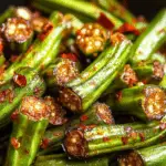 Garlic Chili Roasted Okra