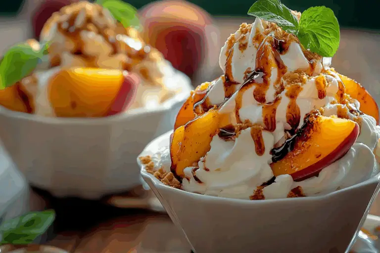 Grilled Peach Sundaes