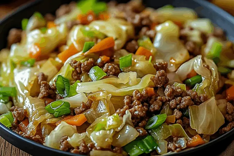 Healthy Chinese Ground Beef Cabbage