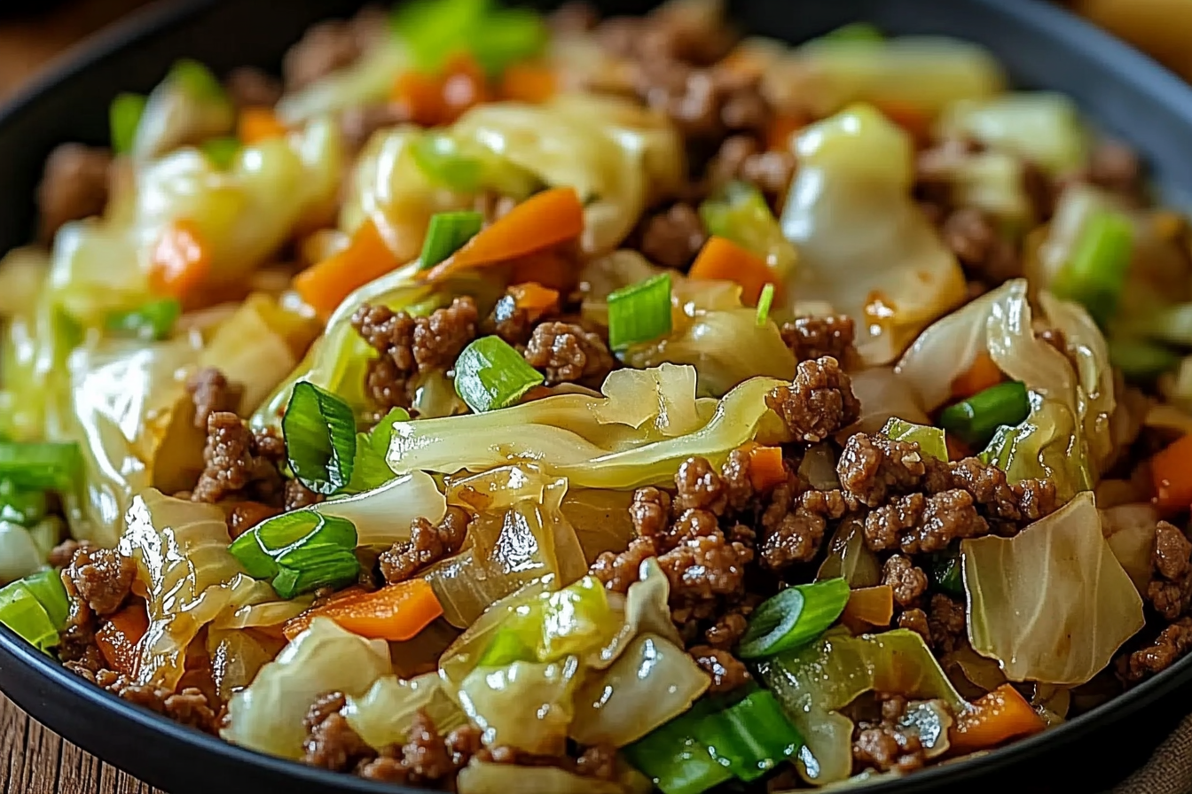 Healthy Chinese Ground Beef Cabbage