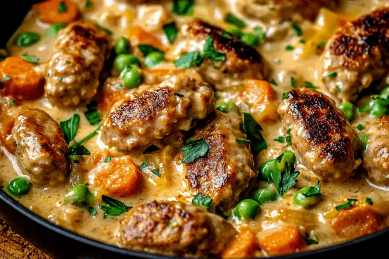 Healthy Creamy Chicken Sausage Skillet