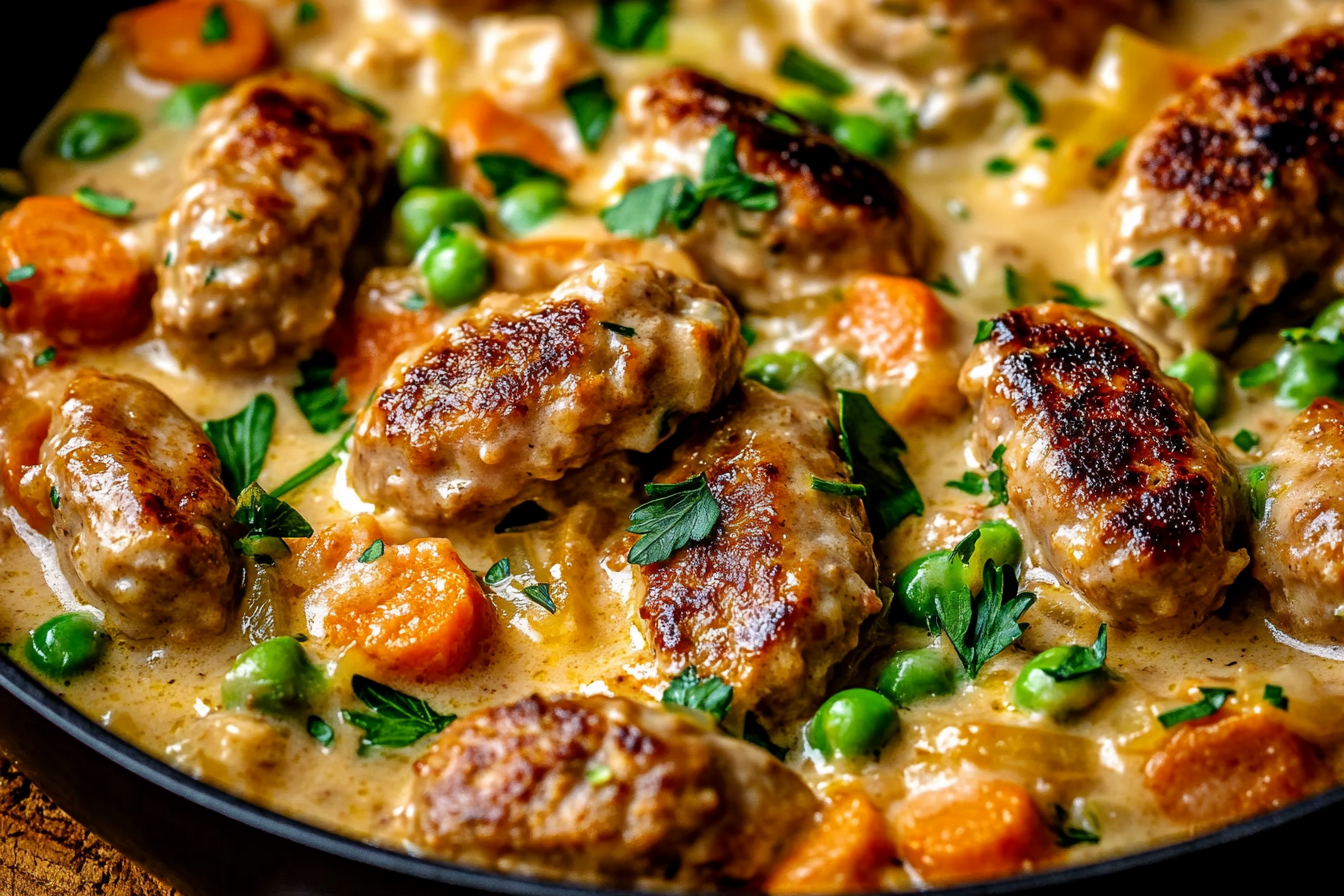 Healthy Creamy Chicken Sausage Skillet