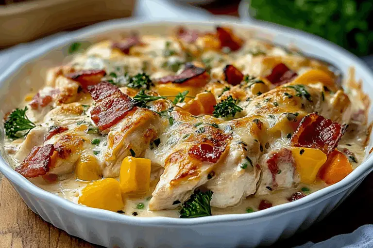 Keto Chicken Bacon Ranch Casserole
