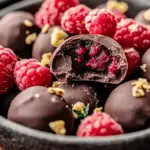 Raspberry Dark Chocolate Truffles