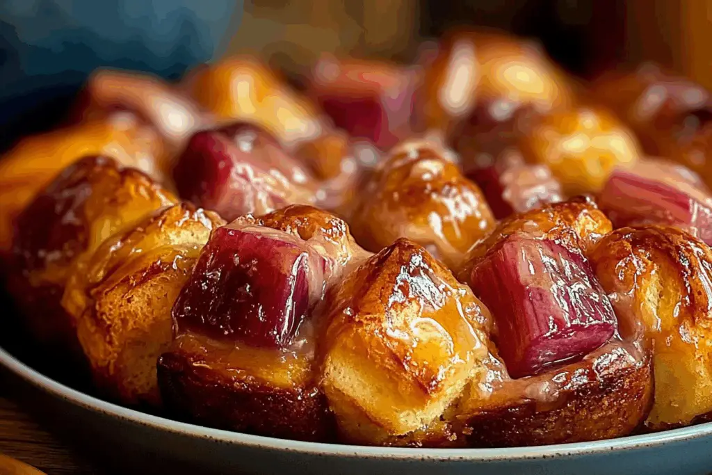 Rhubarb Cream Cheese Monkey Bread