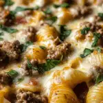 Rich And Comforting Creamy Beef Shells Casserole