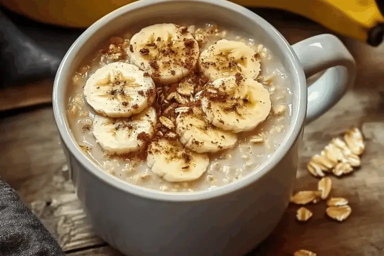 Simple Banana Oatmeal Mug Dessert