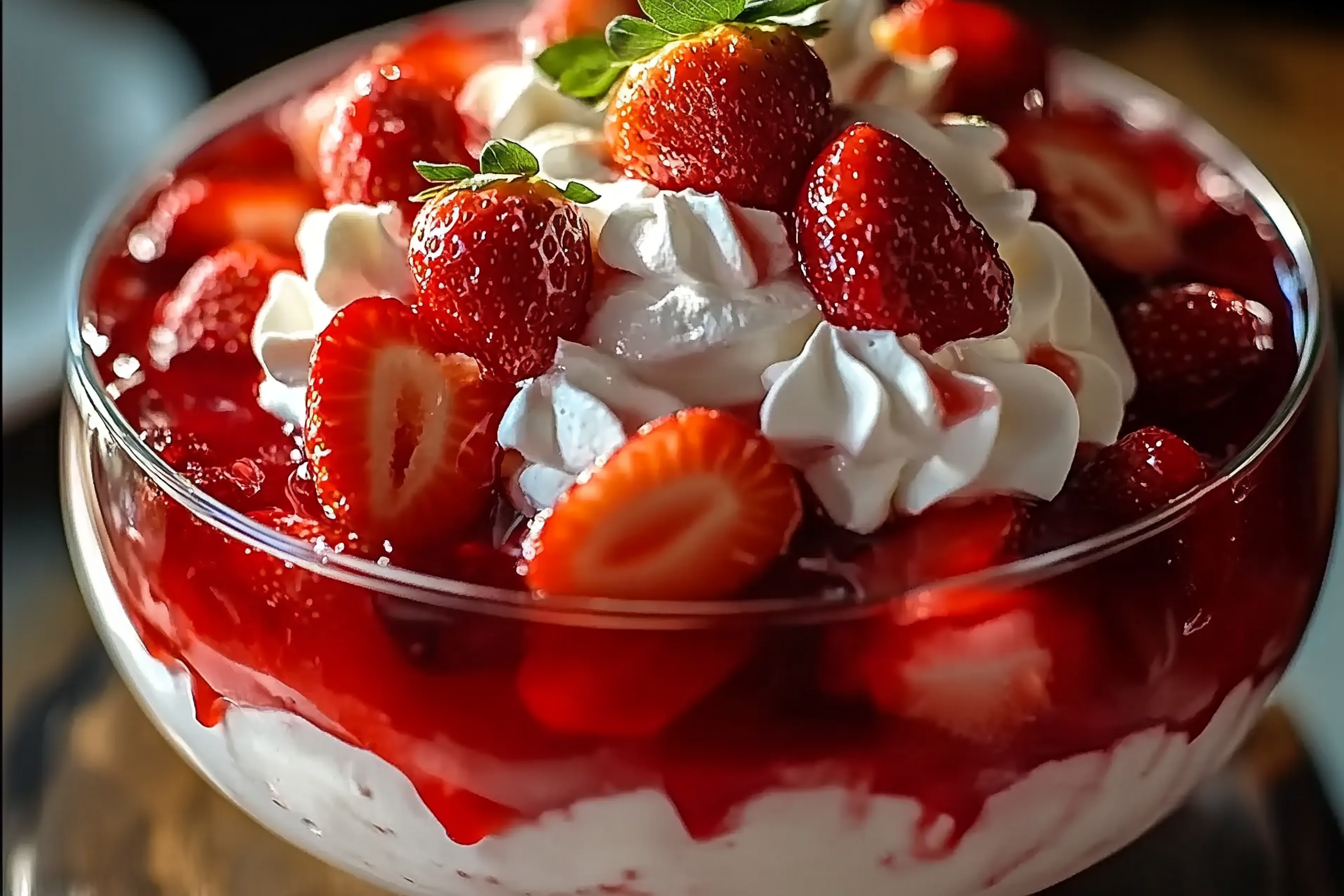 Southern Strawberry Punch Bowl Cake