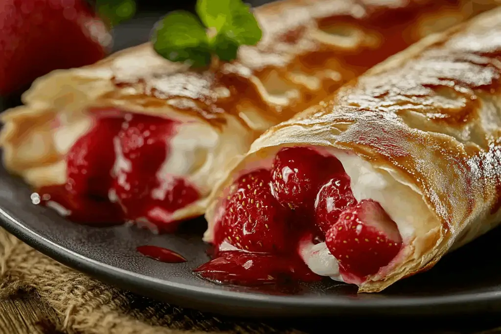 Strawberry Cheesecake Chimichangas