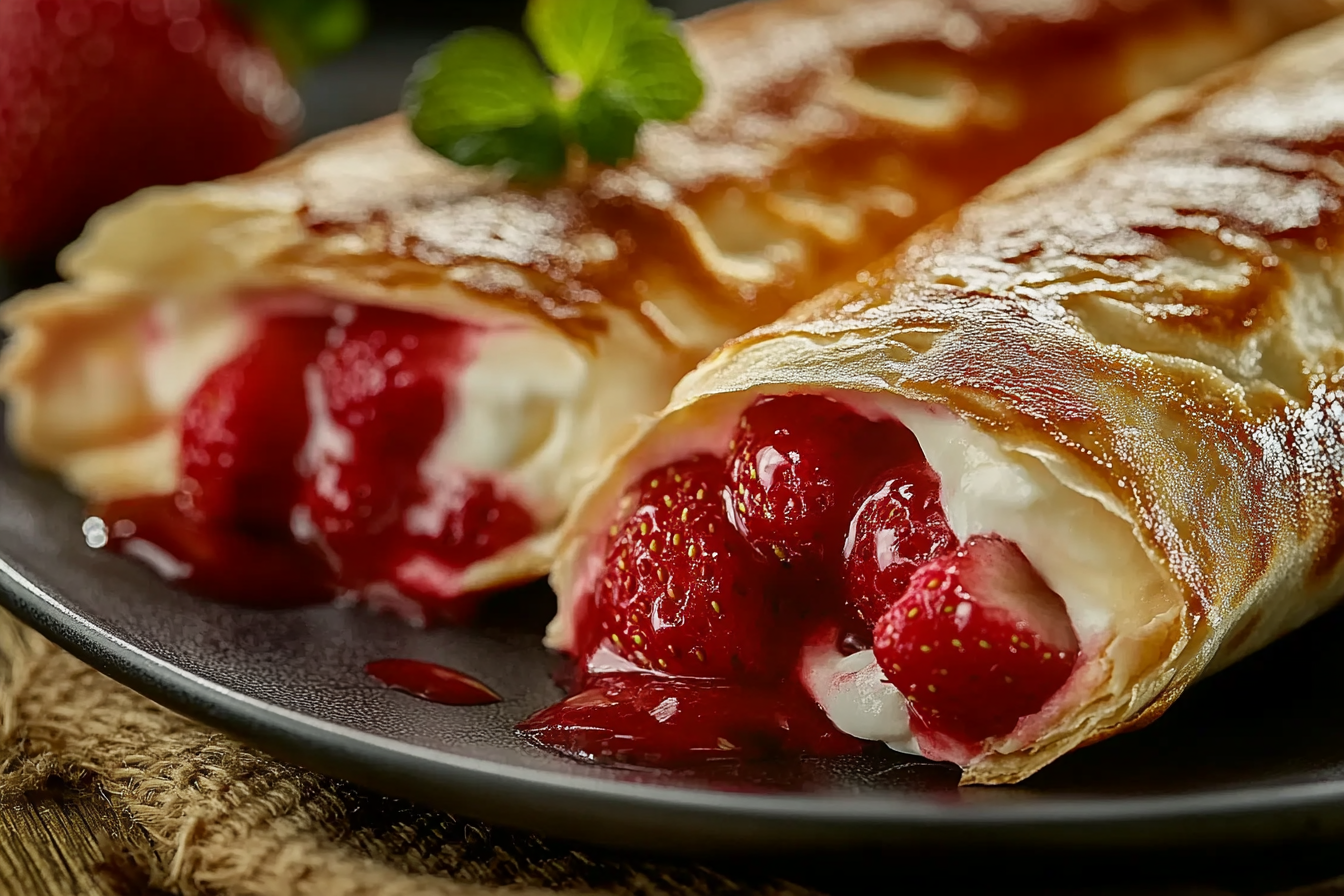 Strawberry Cheesecake Chimichangas