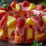 Strawberry Pineapple Pound Cake